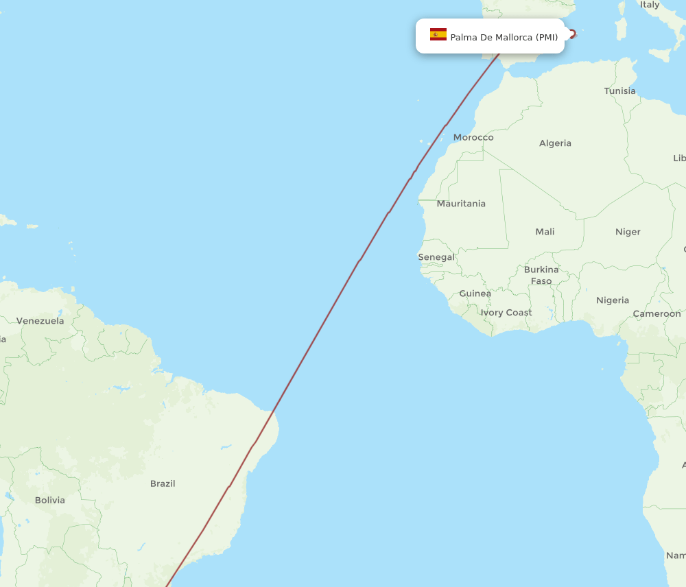 PMI-MVD flight routes
