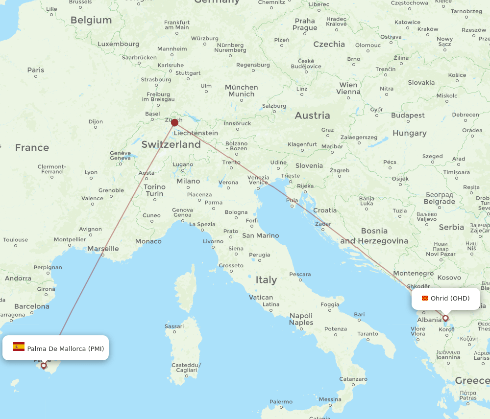 PMI-OHD flight routes
