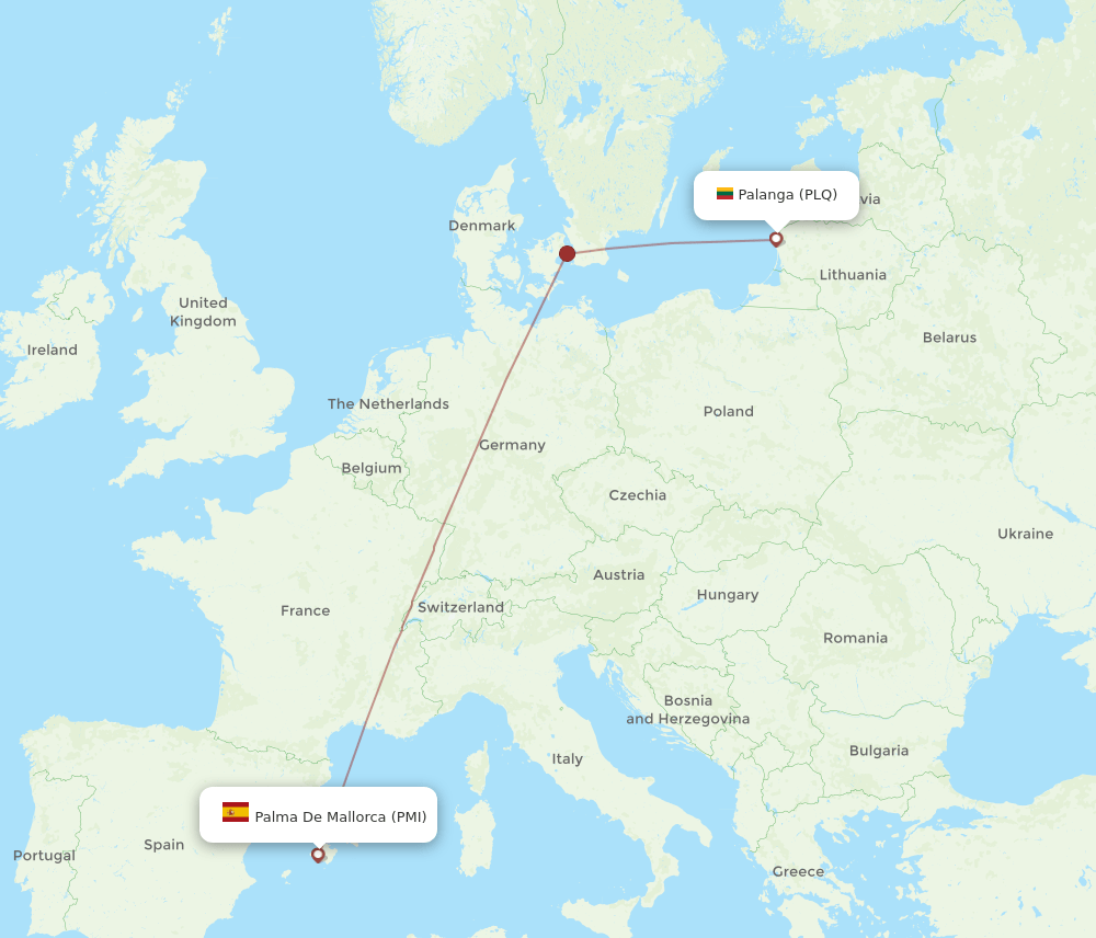 PMI-PLQ flight routes