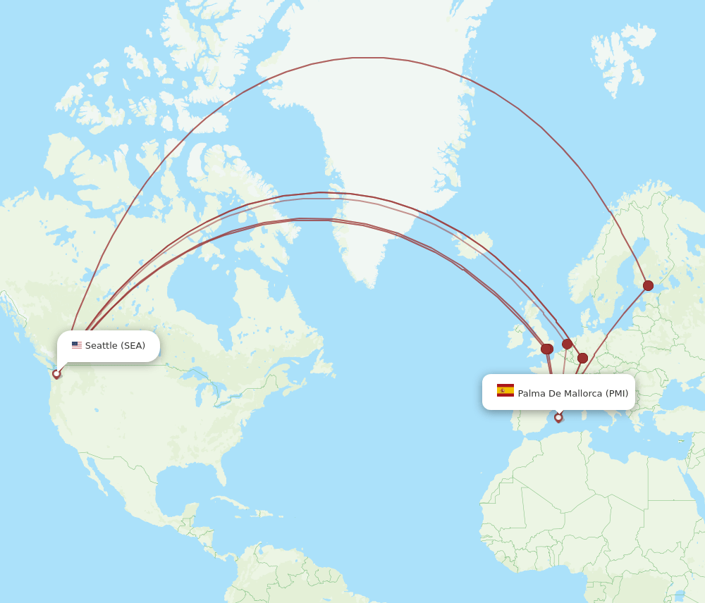 PMI-SEA flight routes