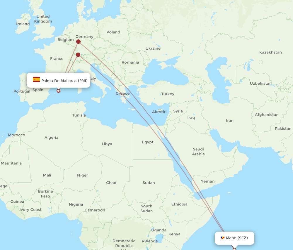 PMI-SEZ flight routes