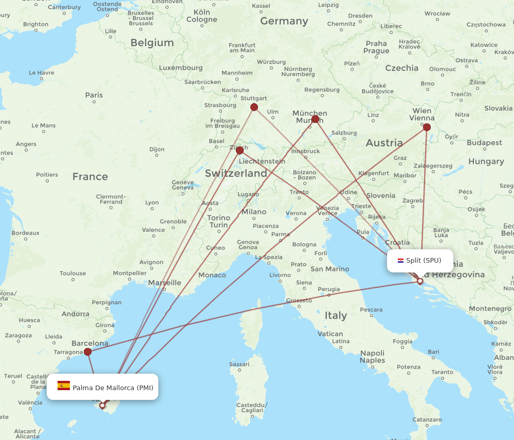 PMI-SPU flight routes