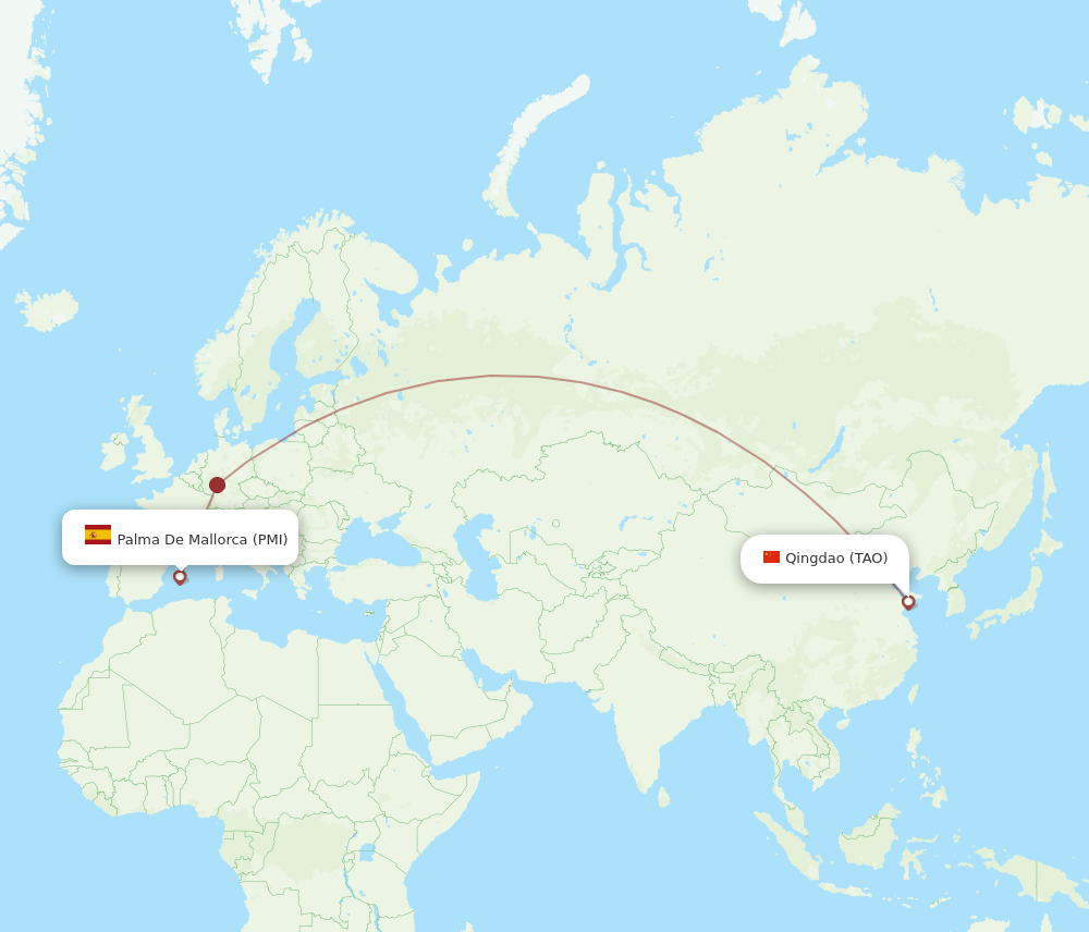 PMI to TAO flights and routes map