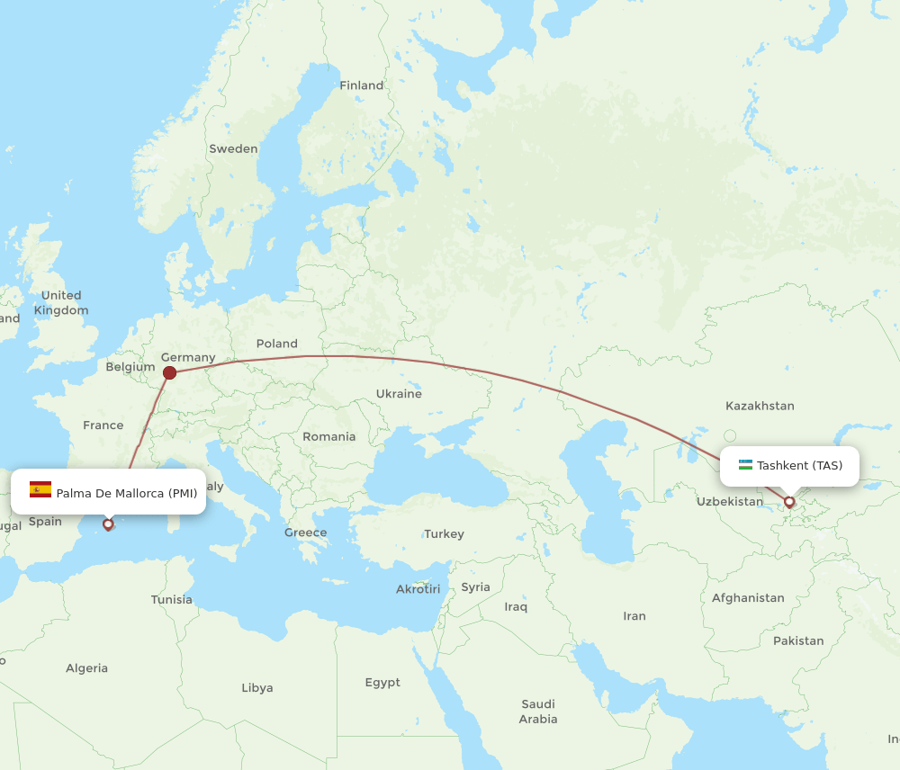 PMI-TAS flight routes