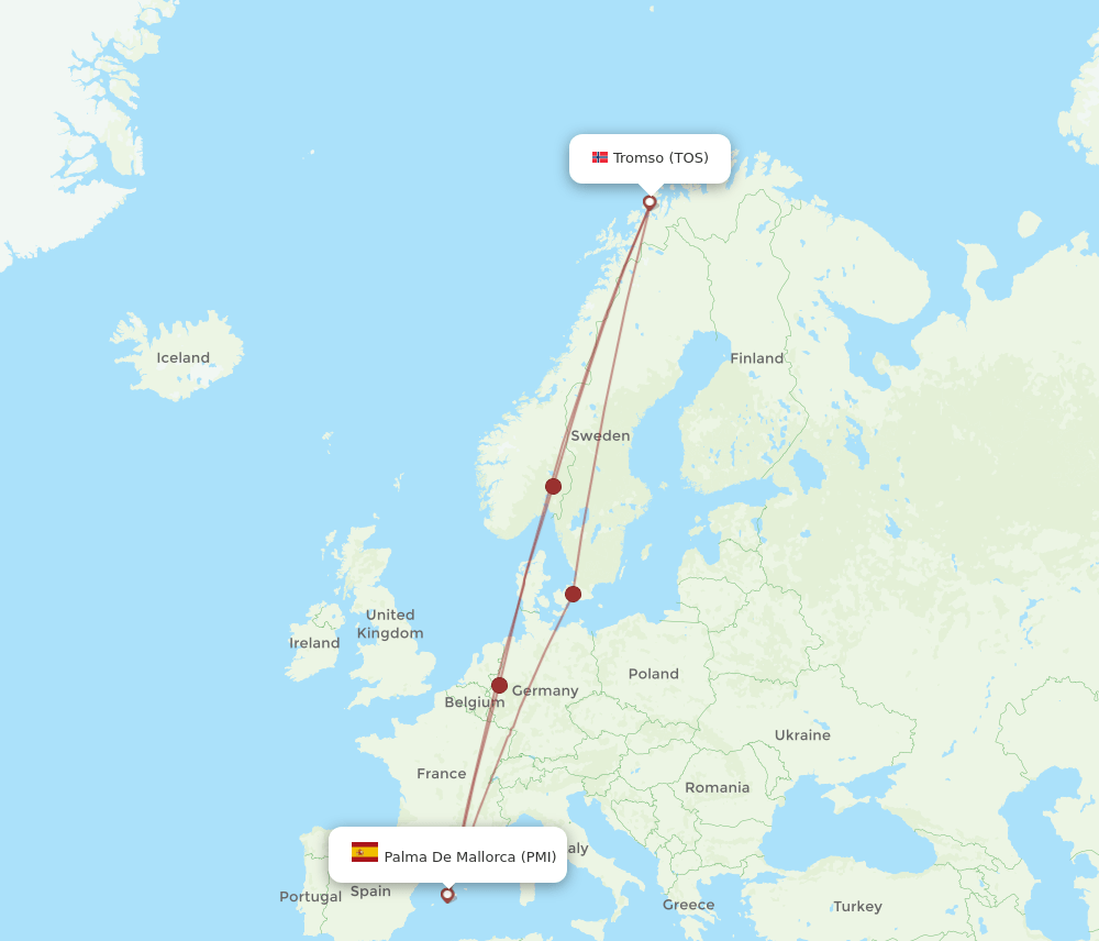 PMI-TOS flight routes