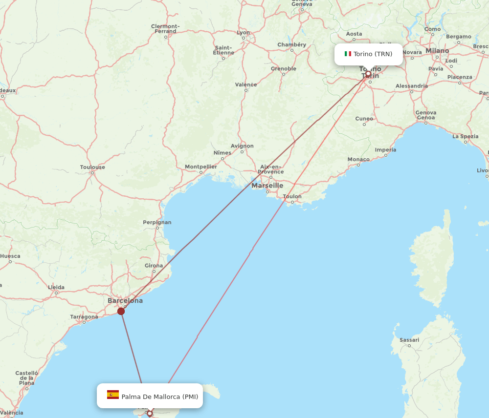 PMI-TRN flight routes
