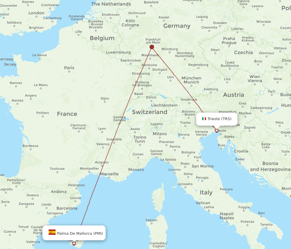 PMI-TRS flight routes