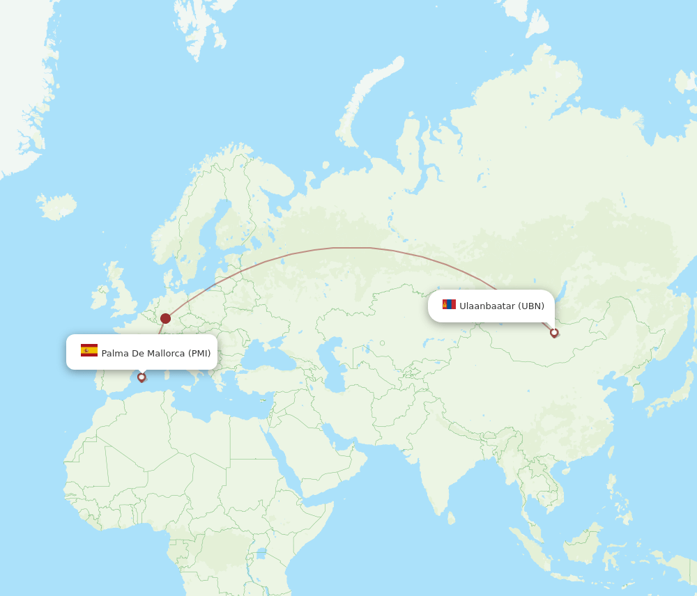 PMI-UBN flight routes