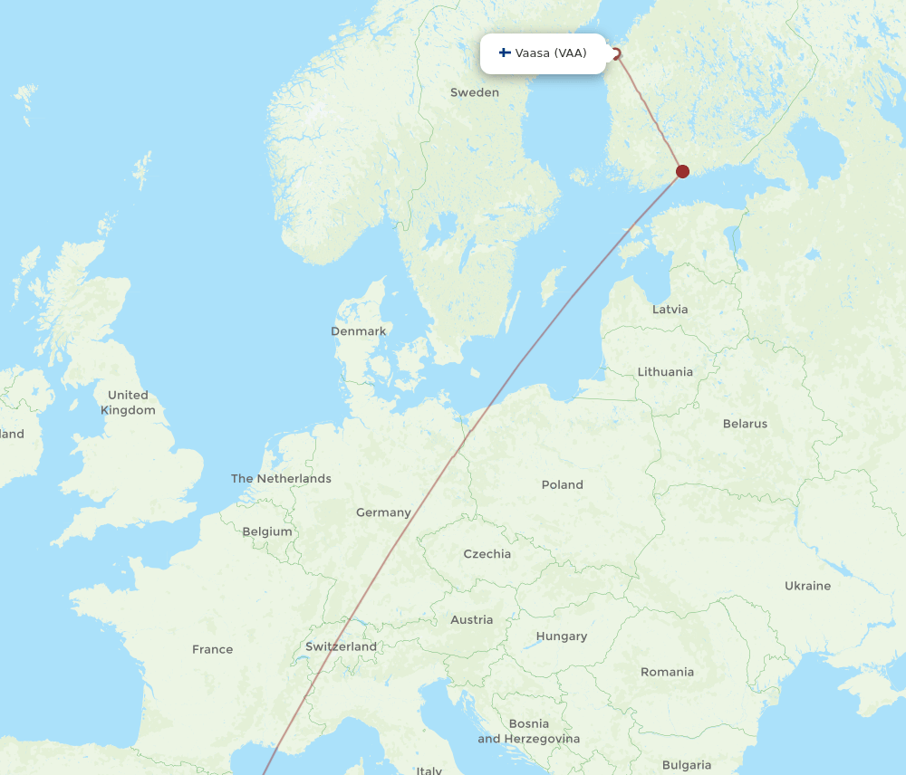 PMI to VAA flights and routes map