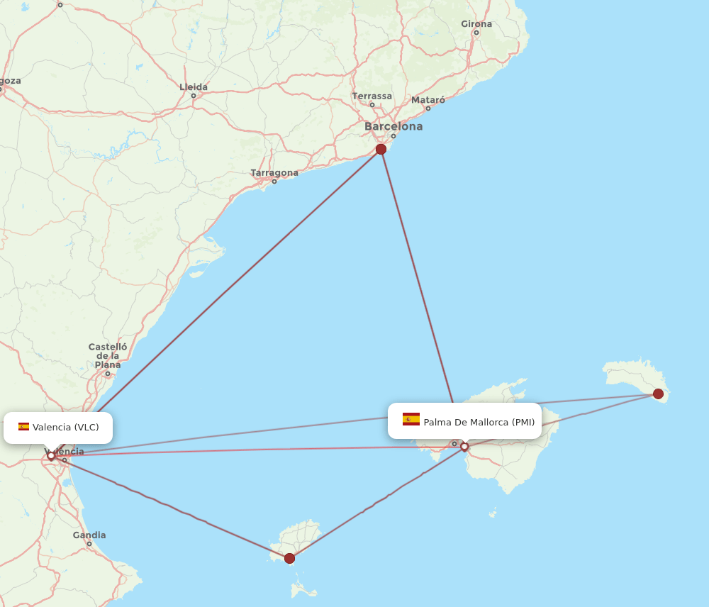 PMI-VLC flight routes