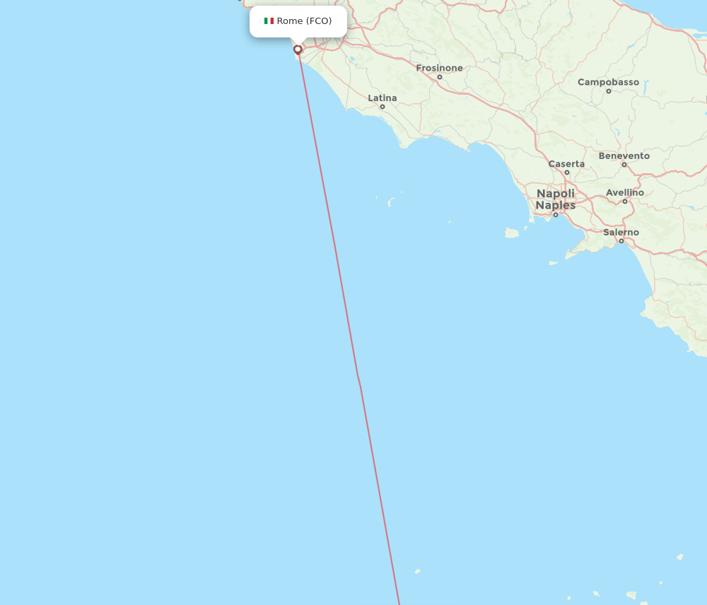 PMO to FCO flights and routes map