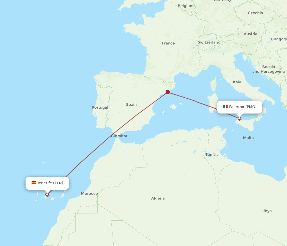 PMO-TFN flight routes