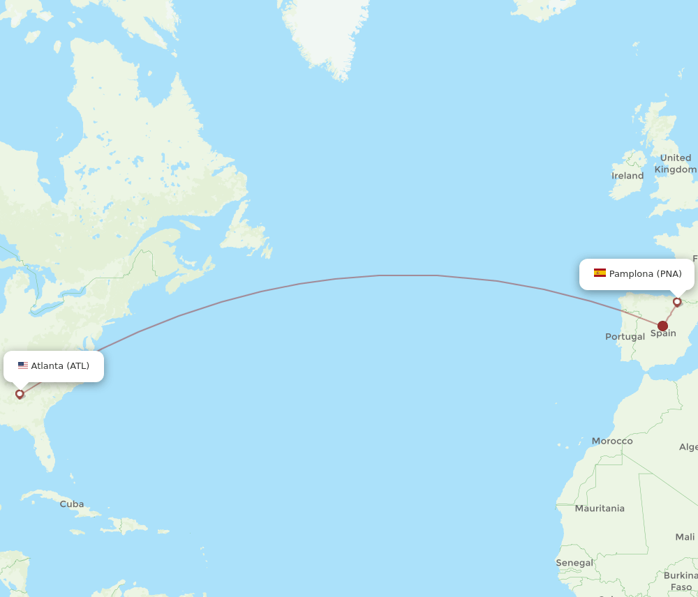 PNA-ATL flight routes