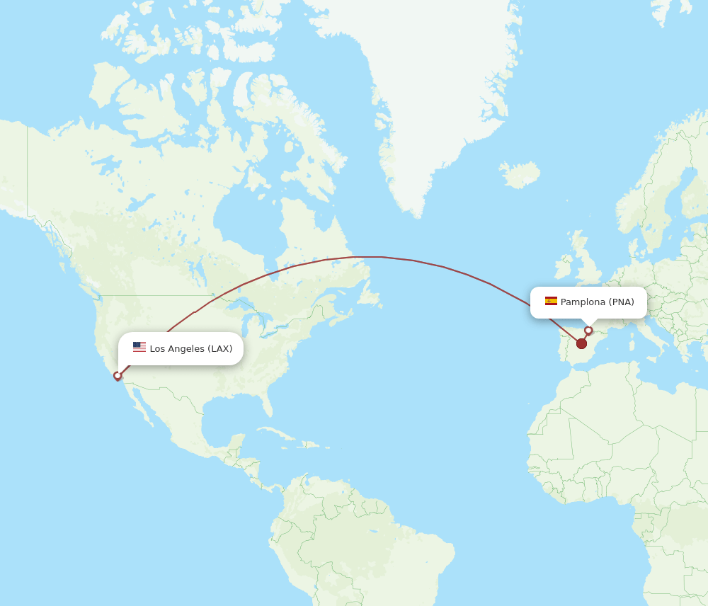 PNA-LAX flight routes