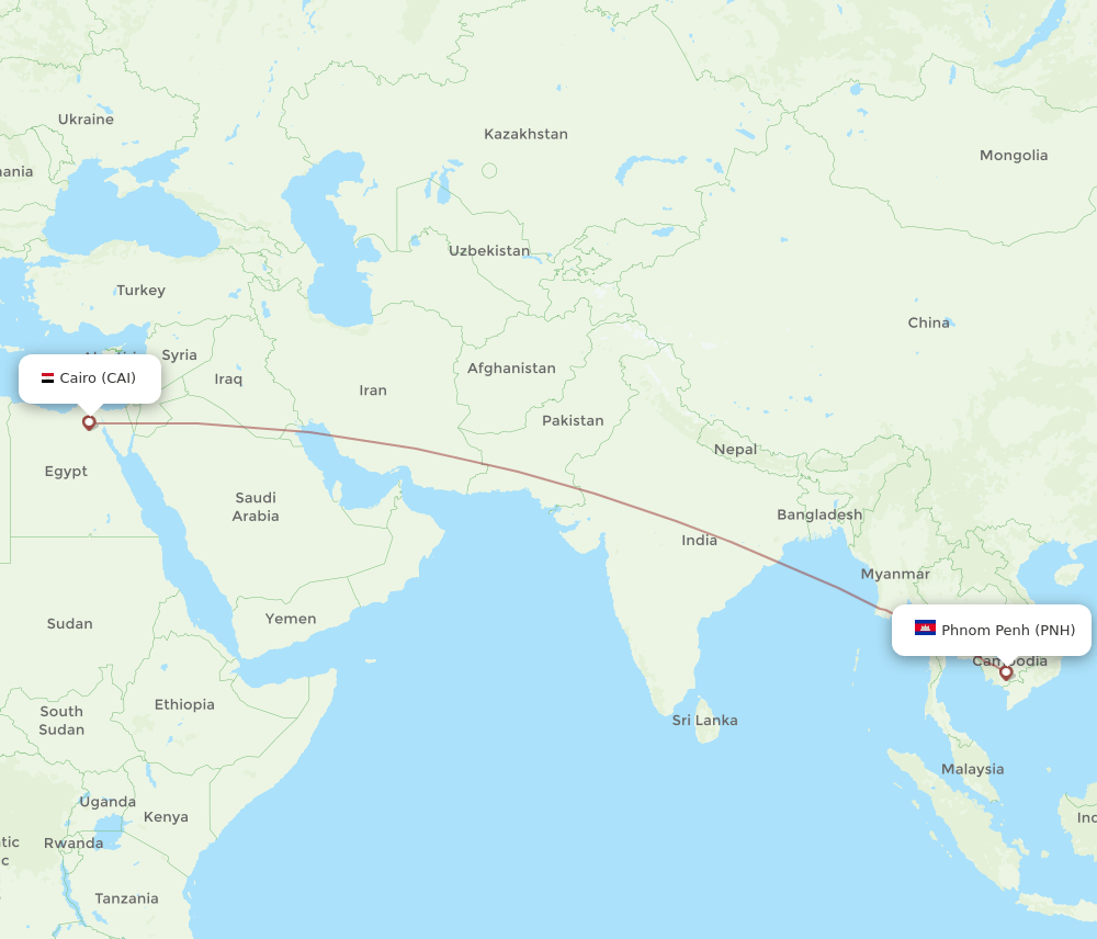 PNH-CAI flight routes