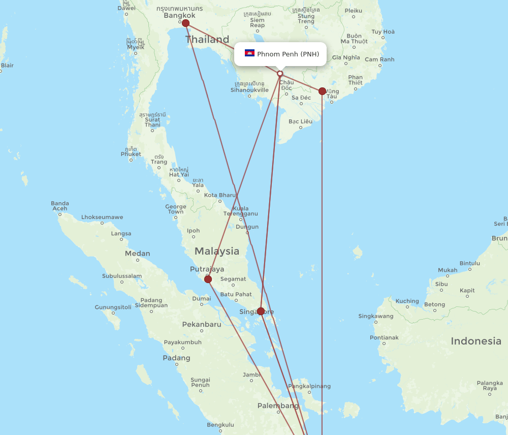 PNH-CGK flight routes