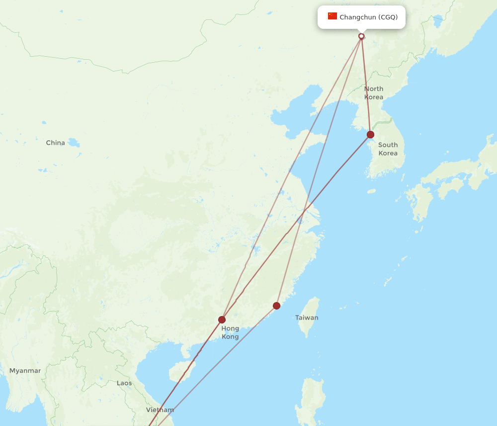 PNH-CGQ flight routes