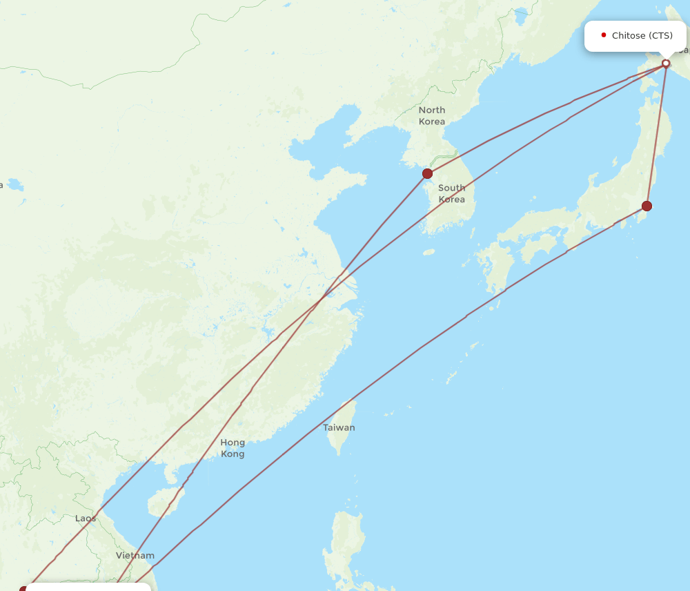 PNH-CTS flight routes