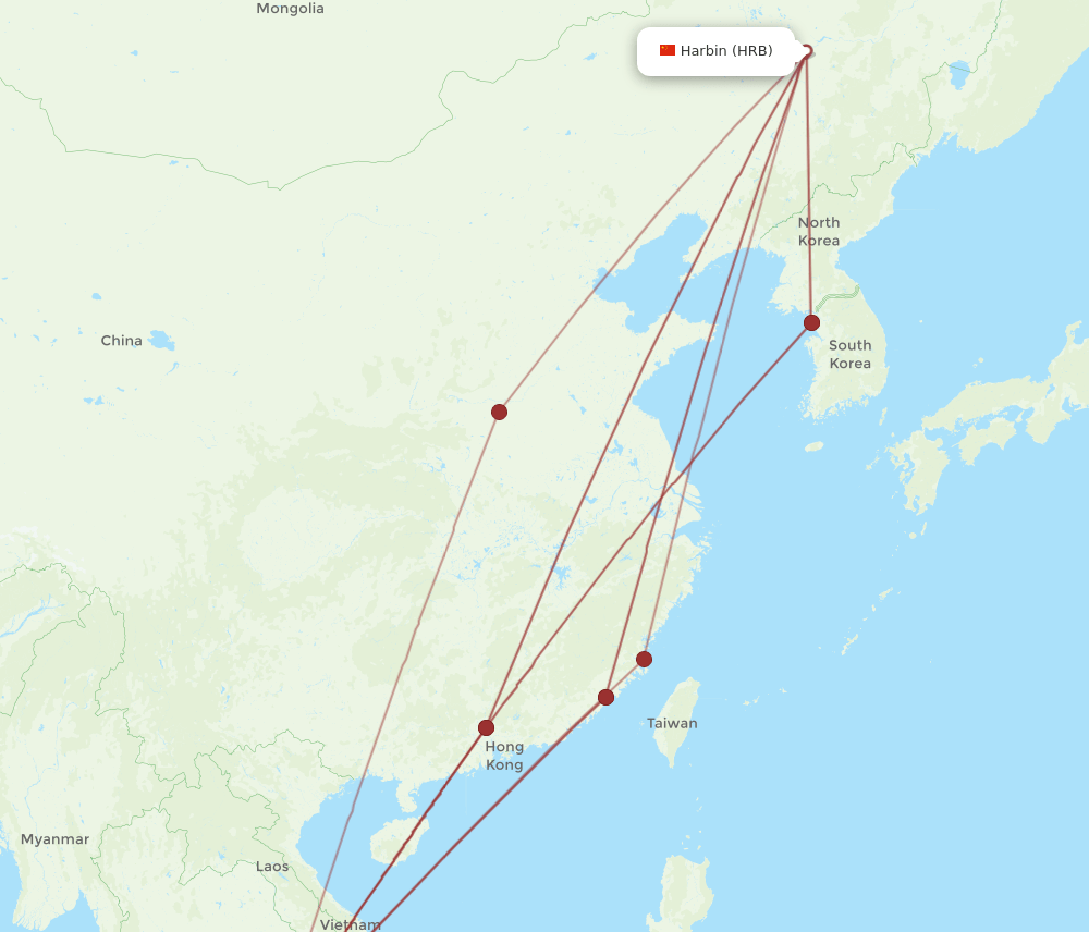 PNH-HRB flight routes