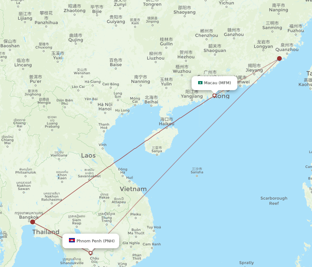 PNH-MFM flight routes