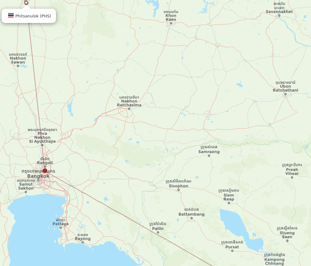 PNH-PHS flight routes