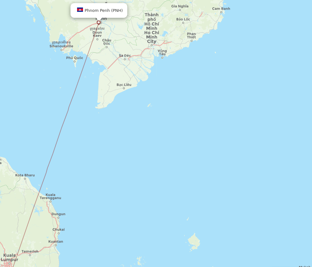 PNH to SBW flights and routes map