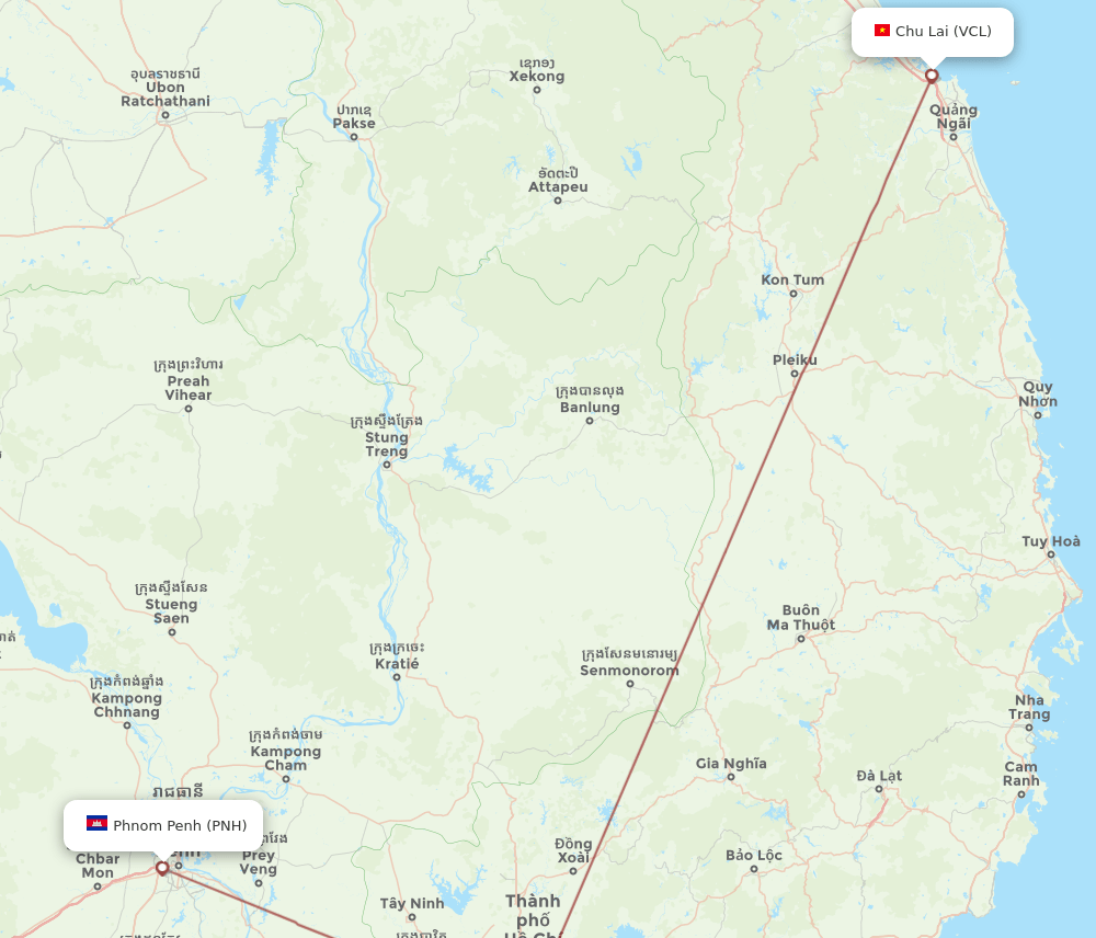PNH-VCL flight routes