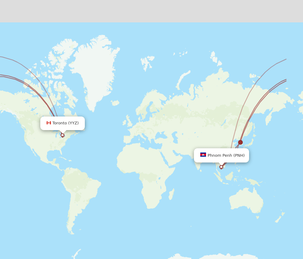 PNH-YYZ flight routes