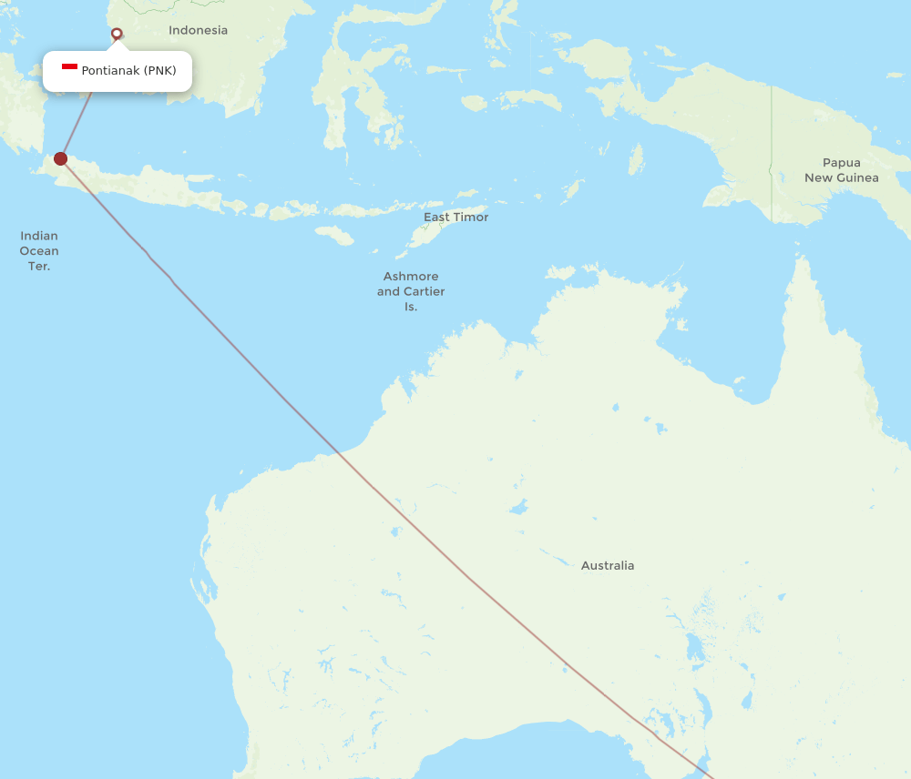 PNK to MEL flights and routes map