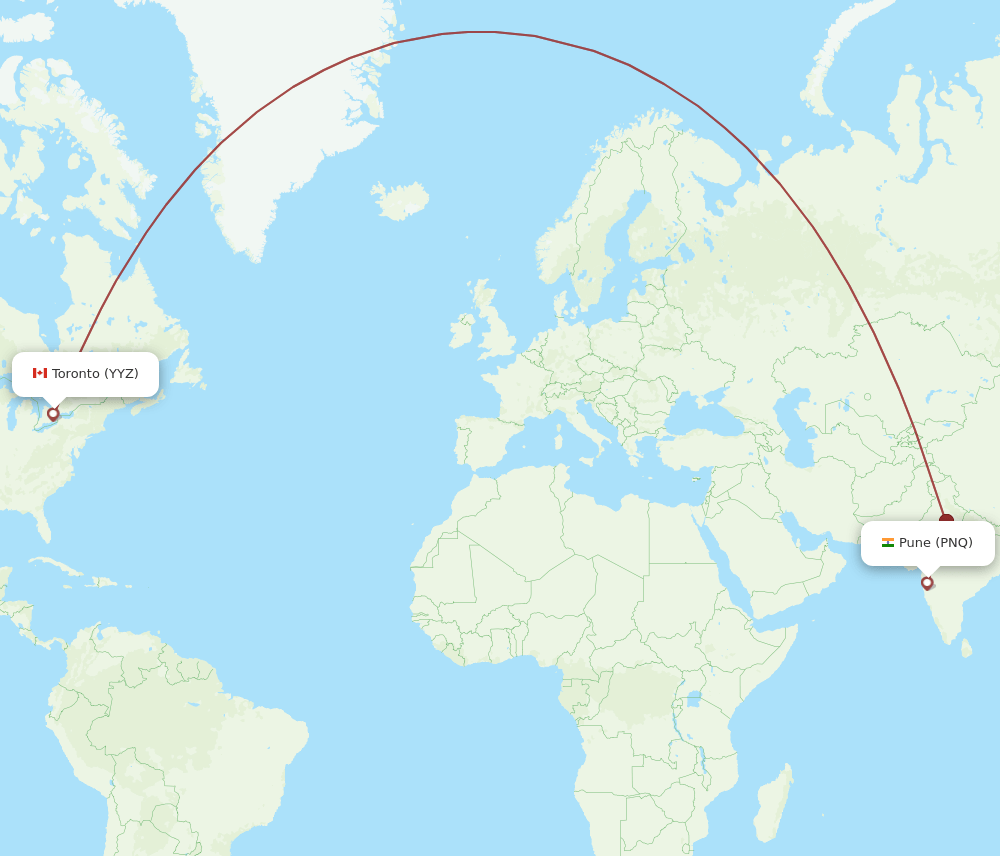 PNQ-YYZ flight routes