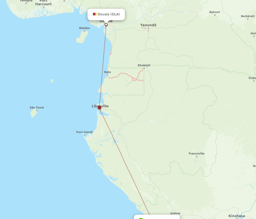 PNR-DLA flight routes