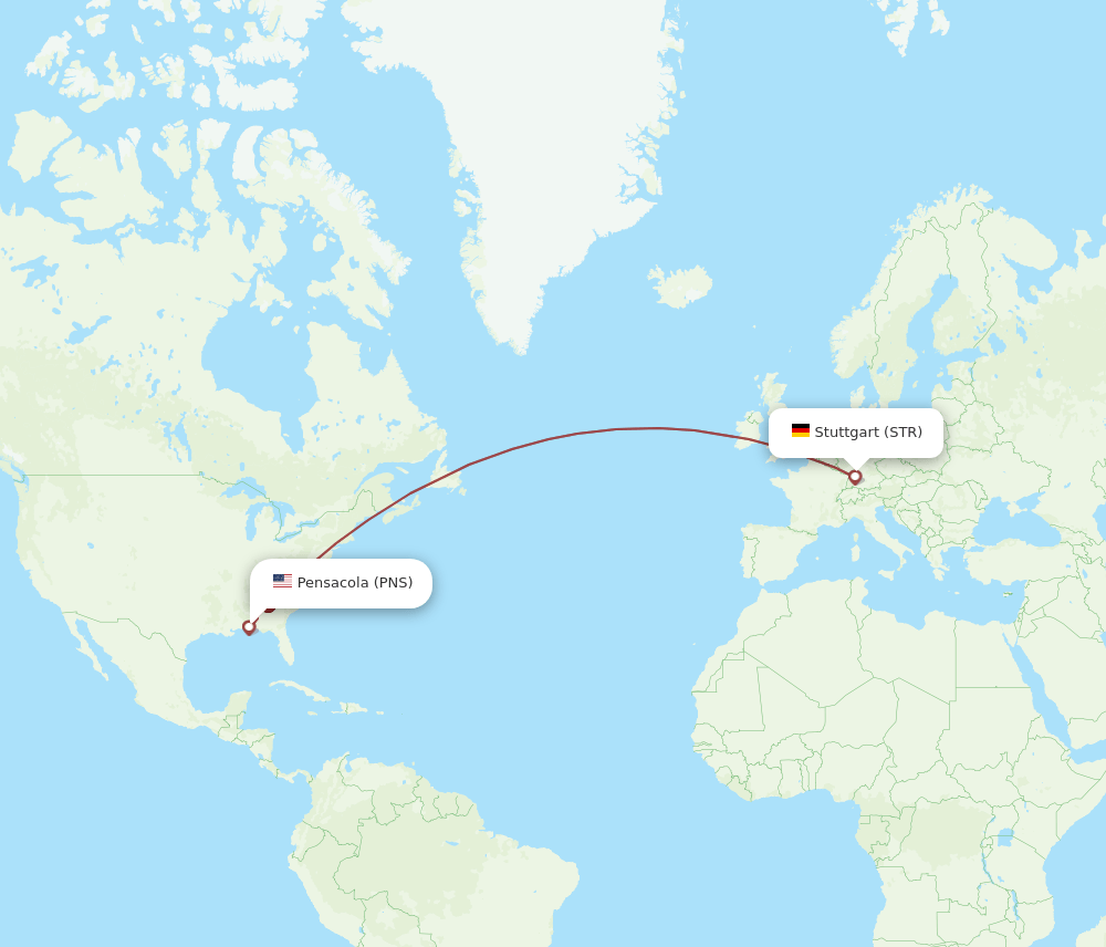 PNS to STR flights and routes map