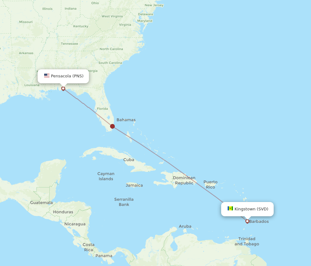 PNS-SVD flight routes