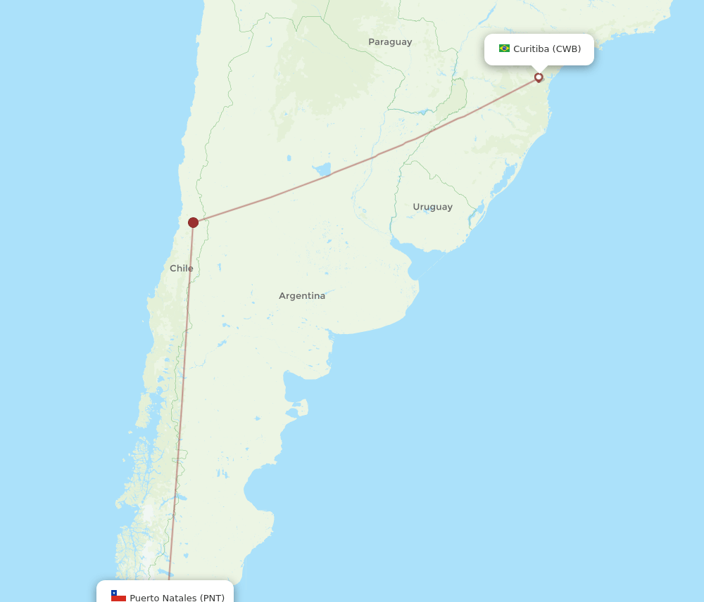 PNT-CWB flight routes