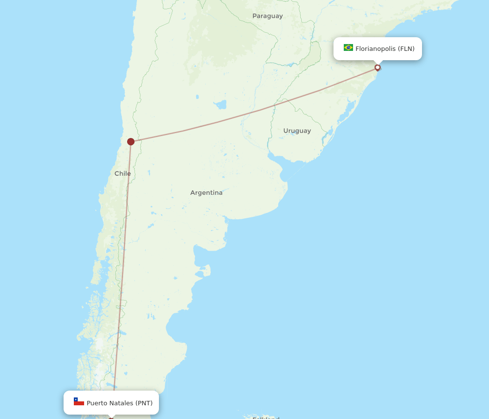 PNT-FLN flight routes