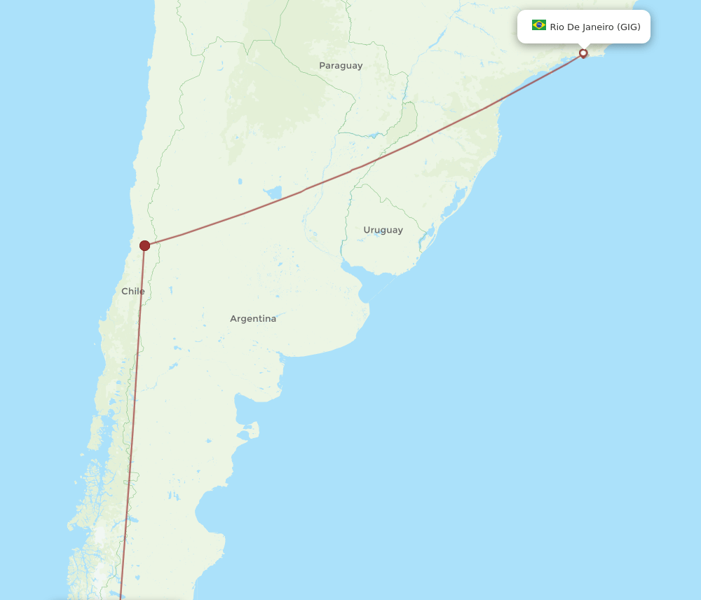 PNT to GIG flights and routes map