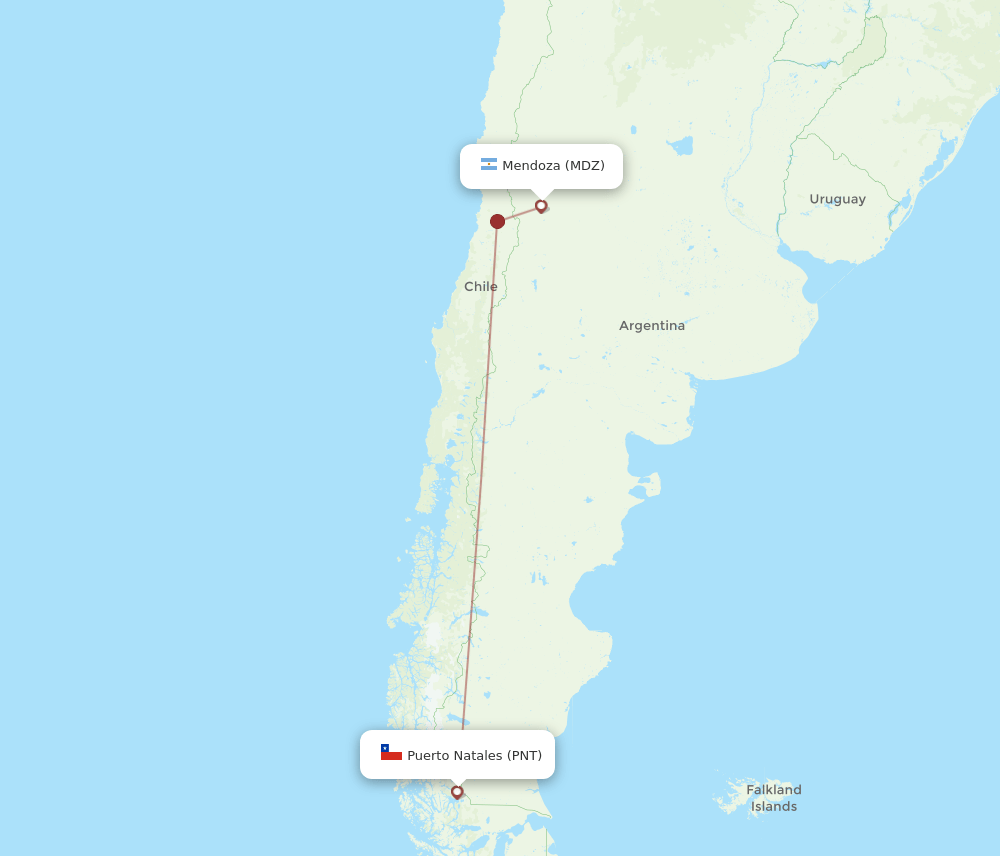 PNT-MDZ flight routes
