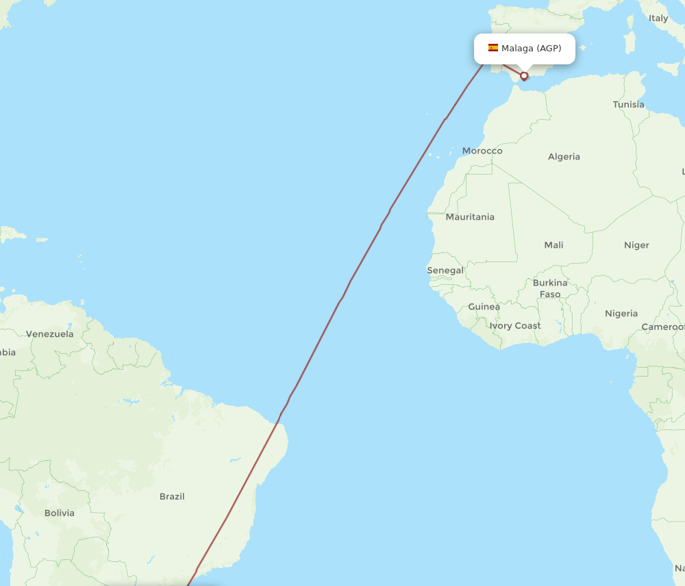 POA-AGP flight routes