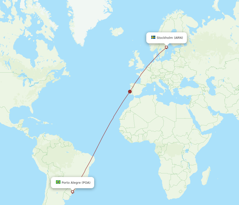 POA-ARN flight routes