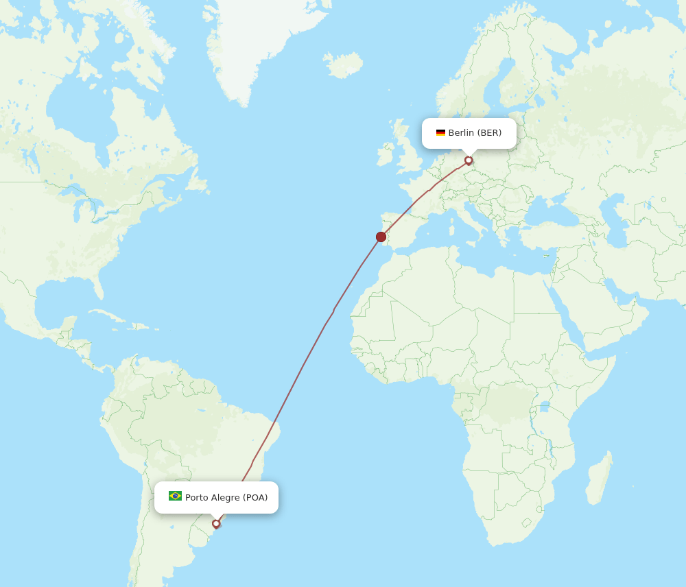 POA-BER flight routes