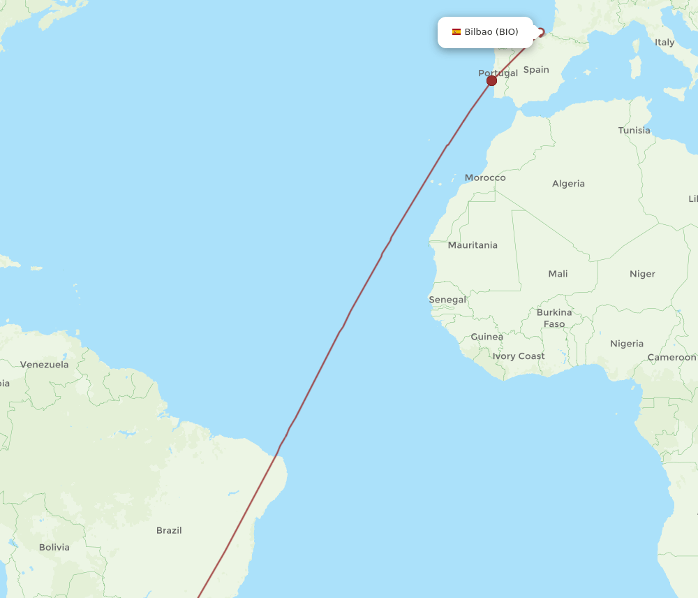 POA-BIO flight routes