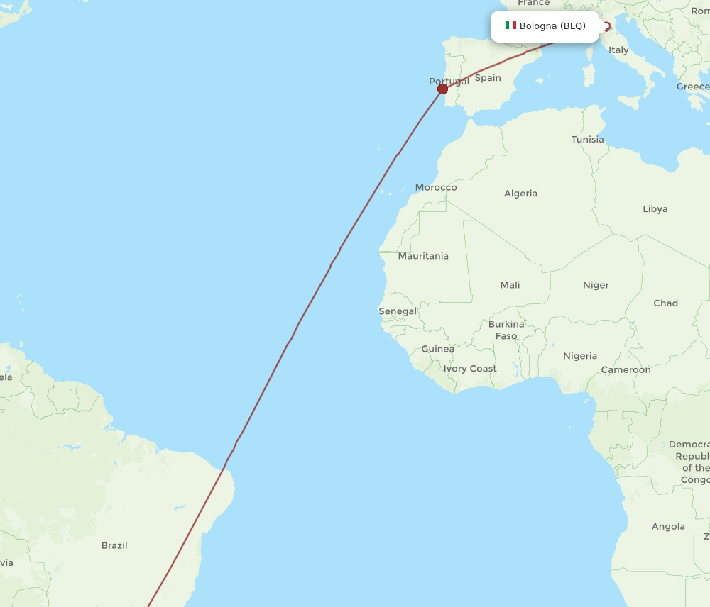 POA-BLQ flight routes