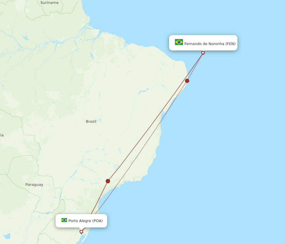 POA-FEN flight routes