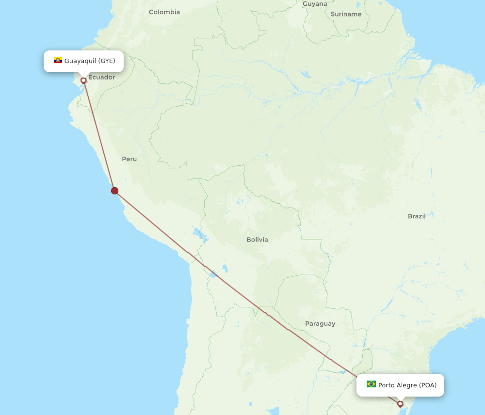 POA-GYE flight routes