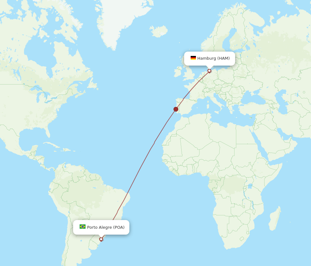 POA-HAM flight routes