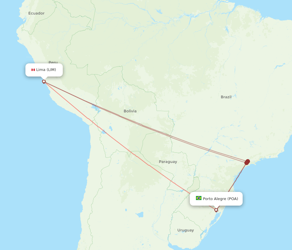 POA-LIM flight routes