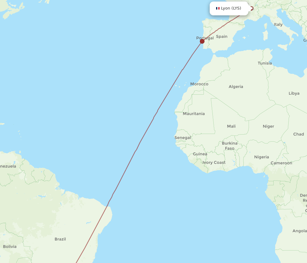 POA-LYS flight routes