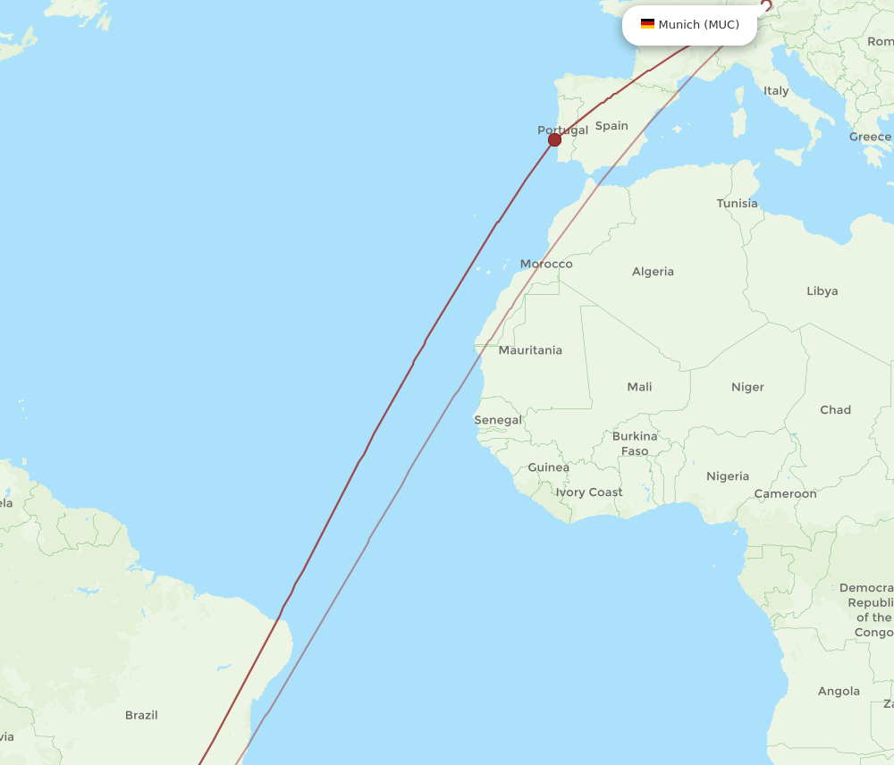 POA-MUC flight routes