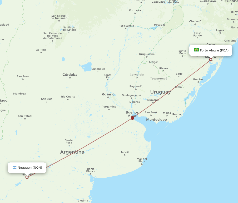 POA-NQN flight routes