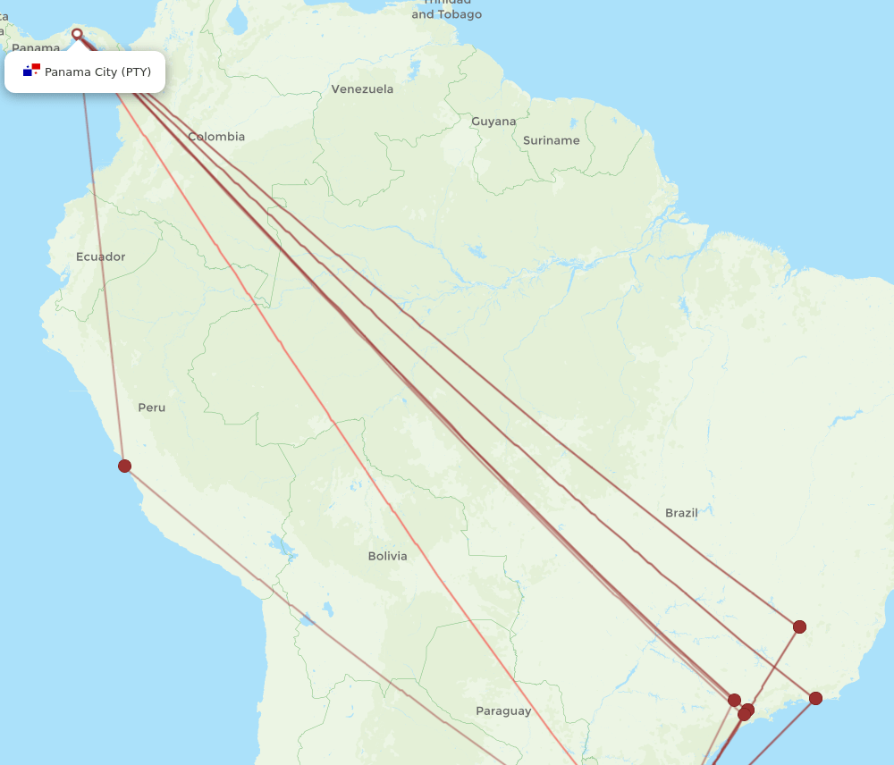 POA-PTY flight routes